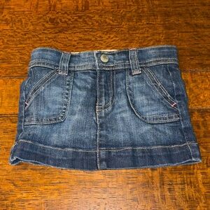 Lucky Brand Jean skirt with bloomers. Size 12-18 months. Great condition.